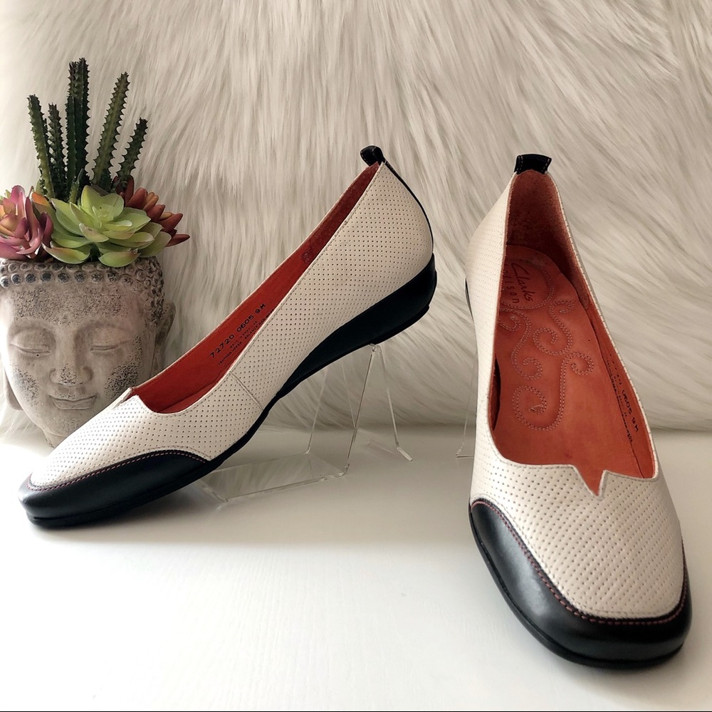 Clarks Artisan Perforated Leather Flats
